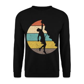 Climbing Climbing Mountaineering Climbing wall - Unisex Sweatshirt - black - Front - Alina (178cm) & Michal (187cm)