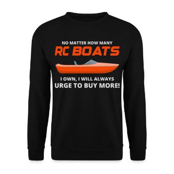 Rc Boat Racing Course de hors-bord électrique - Sweat-shirt Unisexe - noir - Devant - Alina (178cm) & Michal (187cm)