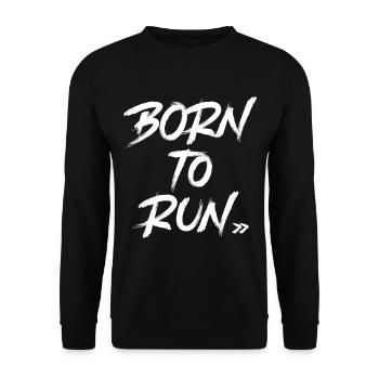 Né pour courir - Sweat-shirt Unisexe - noir - Devant - Alina (178cm) & Michal (187cm)