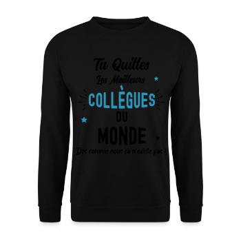 Quitter Les meilleurs Collègue Cadeau Retraite - Sweat-shirt Unisexe - noir - Devant - Alina (178cm) & Michal (187cm)