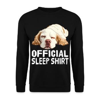 Official Sleep Shirt Clumber Clumber Spaniel - Unisex Sweatshirt - black - Front - Alina (178cm) & Michal (187cm)