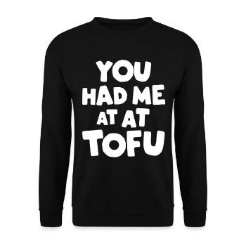 Tofu Lustiges - Unisex Pullover - Schwarz - Vorne - Alina (178cm) & Michal (187cm)