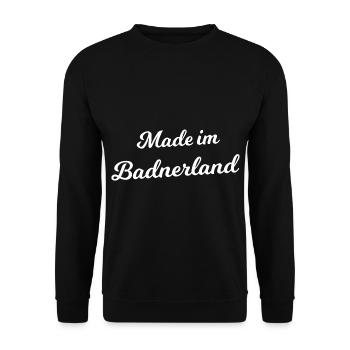 Made im Badnerland - Unisex Pullover - Schwarz - Vorne - Alina (178cm) & Michal (187cm)