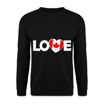 Ein Herz für Kanadier - Unisex Pullover - Schwarz - Vorne - Alina (178cm) & Michal (187cm)