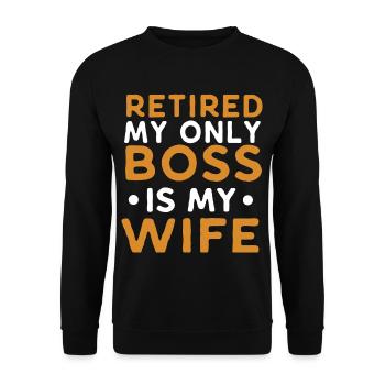 Rente Spruch - Unisex Pullover - Schwarz - Vorne - Alina (178cm) & Michal (187cm)
