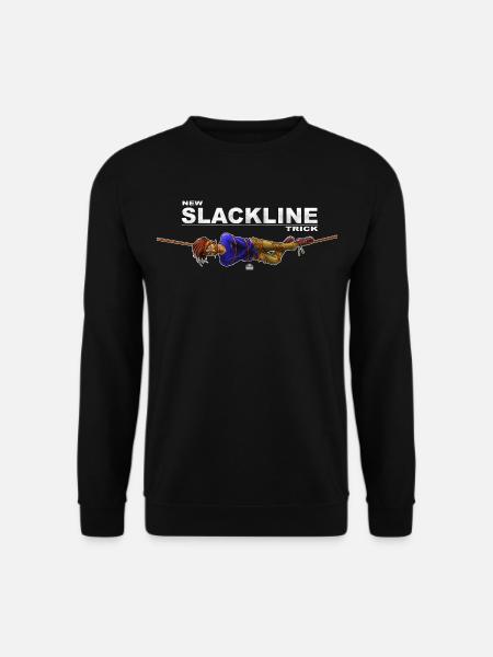 New slackline trick - crazy slackliner - Unisex Sweatshirt - black