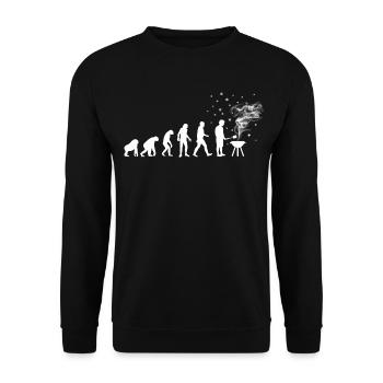Hiver Grillades BBQ Evolution Griller Grillades Hiver - Sweat-shirt Unisexe - noir - Devant - Alina (178cm) & Michal (187cm)