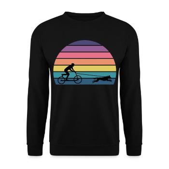Bikejoring DogScooting Dog Sport Bike Bicycle Ride - Sweat-shirt Unisexe - noir - Devant - Alina (178cm) & Michal (187cm)