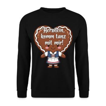 Herzilein, come dance with me! - Unisex Sweatshirt - black - Front - Alina (178cm) & Michal (187cm)