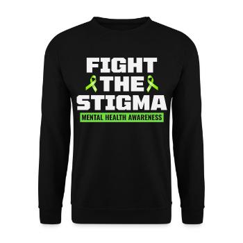 Mental Health Awareness - Unisex Sweatshirt - black - Front - Alina (178cm) & Michal (187cm)