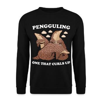 Pengguling One qui enroule le pangolin - Sweat-shirt Unisexe - noir - Devant - Alina (178cm) & Michal (187cm)