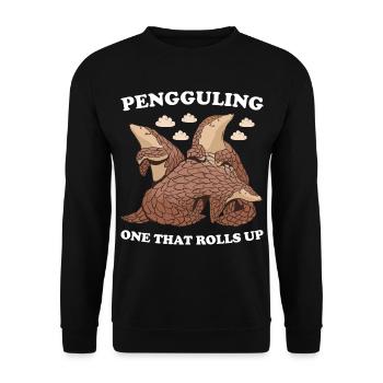 Pengguling One Qui enroule le pangolin - Sweat-shirt Unisexe - noir - Devant - Alina (178cm) & Michal (187cm)