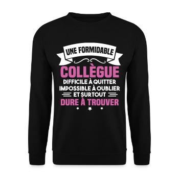 Une formidable collègue difficile - Sweat-shirt Unisexe - noir - Devant - Alina (178cm) & Michal (187cm)
