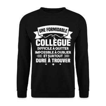 Une formidable collègue difficile - Sweat-shirt Unisexe - noir - Devant - Alina (178cm) & Michal (187cm)