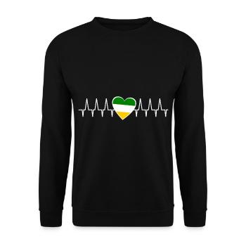 Heartbeat d’Italie - Sweat-shirt Unisexe - noir - Devant - Alina (178cm) & Michal (187cm)