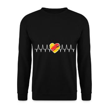 Der Badenser Rhytmus - Unisex Pullover - Schwarz - Vorne - Alina (178cm) & Michal (187cm)