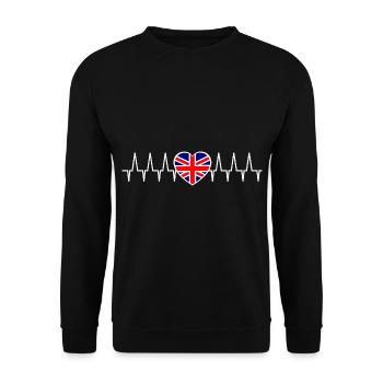 Die britische Herzlinie - Unisex Pullover - Schwarz - Vorne - Alina (178cm) & Michal (187cm)