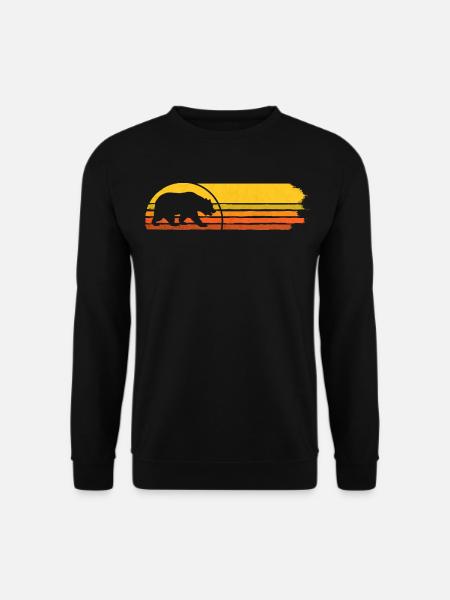 RETRO BEAR - Unisex Pullover - Schwarz
