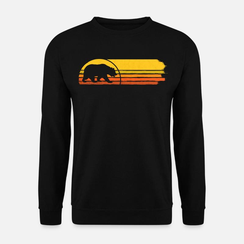 RETRO BEAR - Unisex Sweatshirt - black
