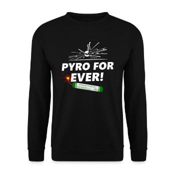 pyro for ever - Unisex Sweatshirt - black - Front - Alina (178cm) & Michal (187cm)