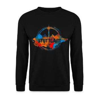 Stuttgart Color - Unisex Sweatshirt - black - Front - Alina (178cm) & Michal (187cm)