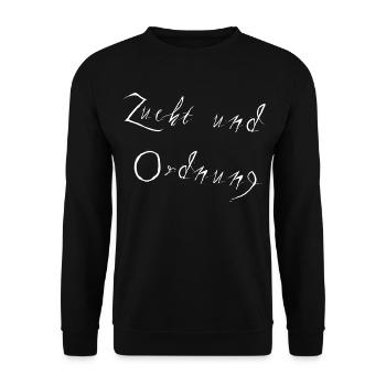 Discipline and order - Unisex Sweatshirt - black - Front - Alina (178cm) & Michal (187cm)