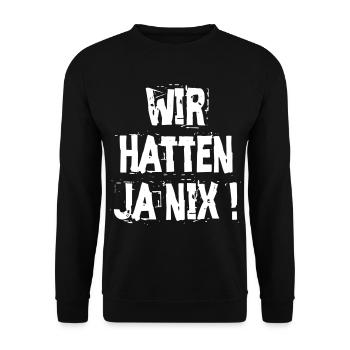 We had nothing - The Old School TShirt - Unisex Sweatshirt - black - Front - Alina (178cm) & Michal (187cm)