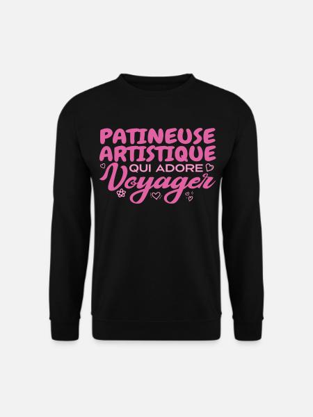 Globetrotting figure skater - Unisex Sweatshirt - black