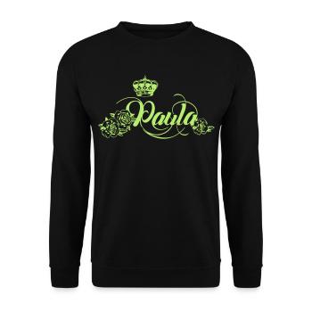 Paula - Sweat-shirt Unisexe - noir - Devant - Alina (178cm) & Michal (187cm)