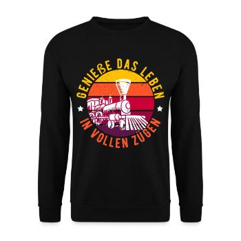 Zug - Unisex Pullover - Schwarz - Vorne - Alina (178cm) & Michal (187cm)