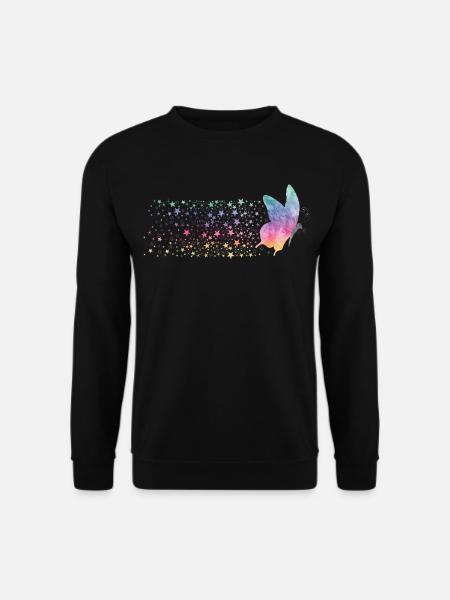 Butterfly - Rainbow Stardust - Unisex Sweatshirt - black