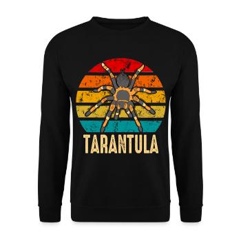 Retro Sunset Pet Tarantula Spider Owner - Unisex Sweatshirt - black - Front - Alina (178cm) & Michal (187cm)