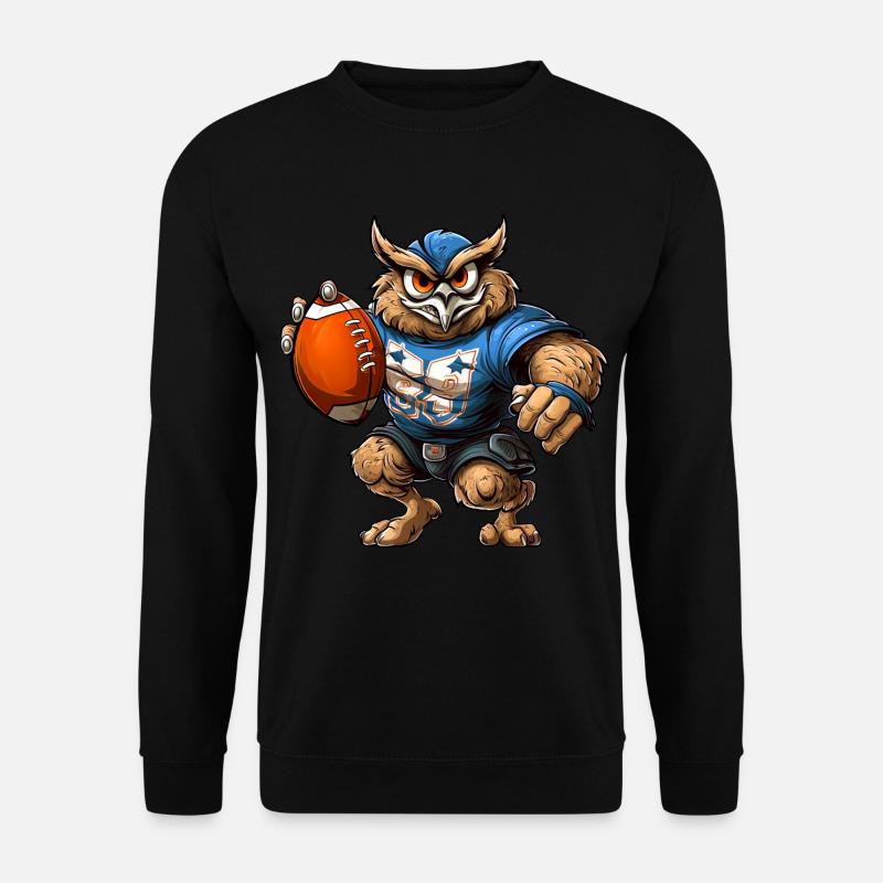 Eule Rugby - Unisex Pullover - Schwarz