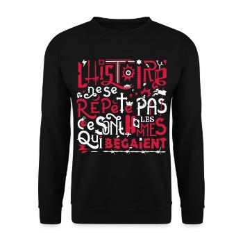 Omnis Repetita - Sweat-shirt Unisexe - noir - Devant - Alina (178cm) & Michal (187cm)