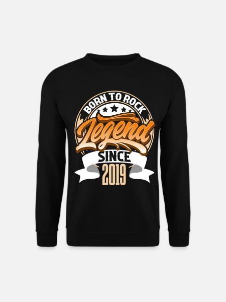 2019 Geburtsjahr Geburtstag Legende Born To Rock - Unisex Pullover - Schwarz