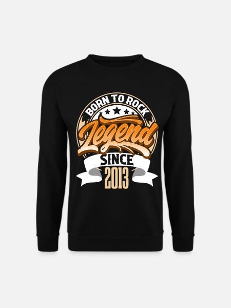 2013 Geburtsjahr Geburtstag Legende Born To Rock - Unisex Pullover - Schwarz