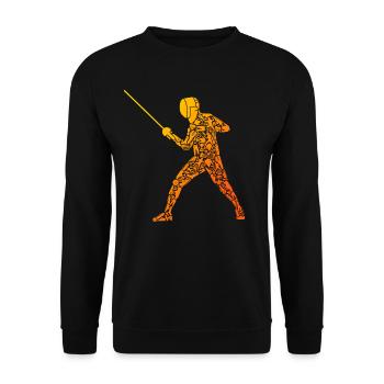 Escrime Symboles d’escrime Épée Escrimeur - Sweat-shirt Unisexe - noir - Devant - Alina (178cm) & Michal (187cm)