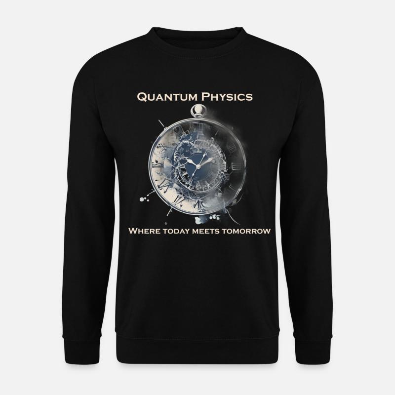 Uhr Unschärfetrelation, Quantenphysik - Unisex Pullover - Schwarz