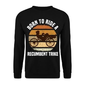 Velomobil | Recumbent Trike Triker Sport Geschenk - Unisex Pullover - Schwarz - Vorne - Alina (178cm) & Michal (187cm)