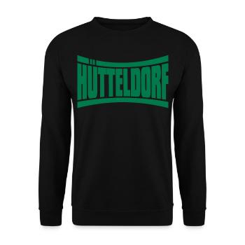 Hütteldorf Fankurve Rapid Ultras - Unisex Pullover - Schwarz - Vorne - Alina (178cm) & Michal (187cm)