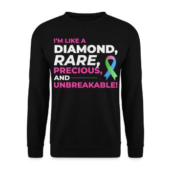 Diamond Like Rare Disease Stand Out for Awareness - Unisex Sweatshirt - black - Front - Alina (178cm) & Michal (187cm)