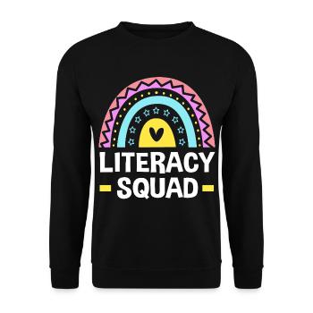 Bookworm Reading Primary School Teacher - Unisex Sweatshirt - black - Front - Alina (178cm) & Michal (187cm)