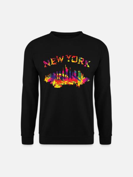 New York aux couleurs vives - Sweat-shirt Unisexe - noir