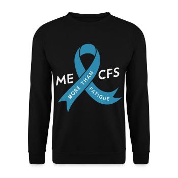 ME/CFS Awareness - More Than Fatigue - Unisex Pullover - Schwarz - Vorne - Alina (178cm) & Michal (187cm)