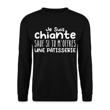 Woman Who Loves Pastry Designs Funny Humor - Unisex Sweatshirt - black - Front - Alina (178cm) & Michal (187cm)
