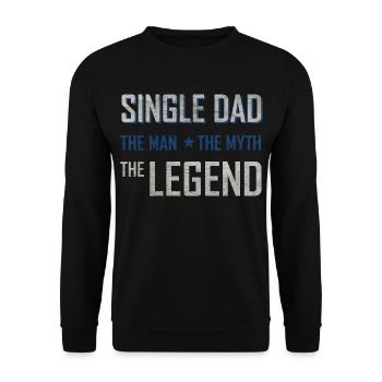Single dad gift - Unisex Sweatshirt - black - Front - Alina (178cm) & Michal (187cm)