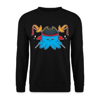 Oktopus - Unisex Pullover - Schwarz - Vorne - Alina (178cm) & Michal (187cm)