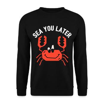 Crab Sea You Later - Unisex Sweatshirt - black - Front - Alina (178cm) & Michal (187cm)