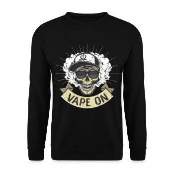 Cloud Chaser - Vaping Gangster - Vape On - Unisex Pullover - Schwarz - Vorne - Alina (178cm) & Michal (187cm)