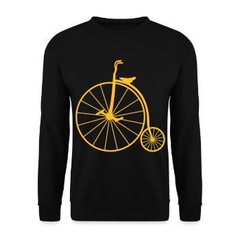 Vélo rétro penny-farthing - Sweat-shirt Unisexe - noir - Devant - Alina (178cm) & Michal (187cm)